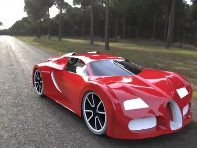 bugatti veyron 3D print model