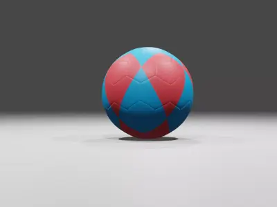 Football  Low-poly 3D model