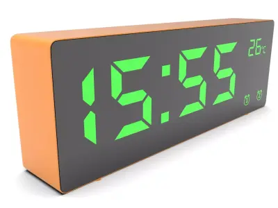 CLOCK ORANGE GREEN Low-poly 3D model