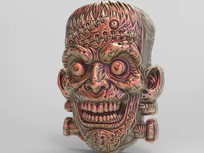 frankenstein head cnc 3D print model