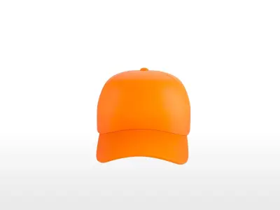 Orange Cap Low-poly 3D model