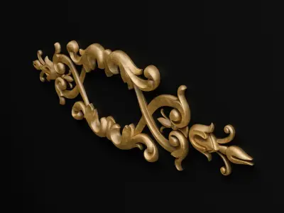 Carved decor 3D model 16