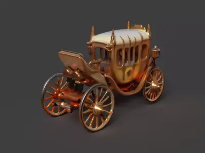Chinese ancient carriage figure  Low-poly 3D model by aceimagedesign-1 - Low-poly
