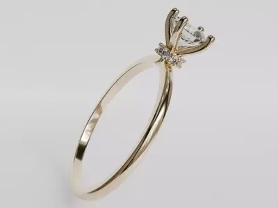 engagement ring 3D print model
