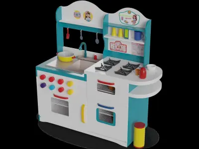 Cars and action games Play Kitchen Set 3D model