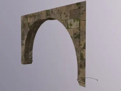 Old Brick Arch Low-poly 3D model