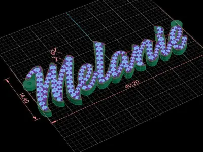 Name necklace Melanie 3D print model