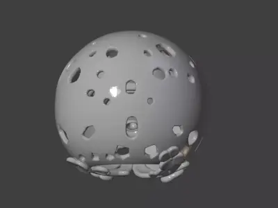 Exquisite Hollow Floral Sphere Decorative Ornament  3D print model