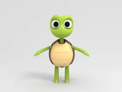 Turtle cartoon 3D model