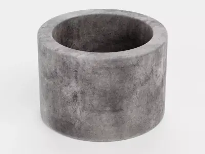 -Concrete Flower Pot V6- 3D model
