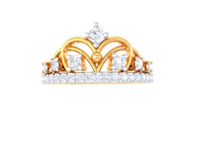 Crown Ring - 4 3D print model