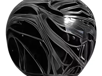 Abstract Intertwined Metal Wire Sphere Low-poly 3D model