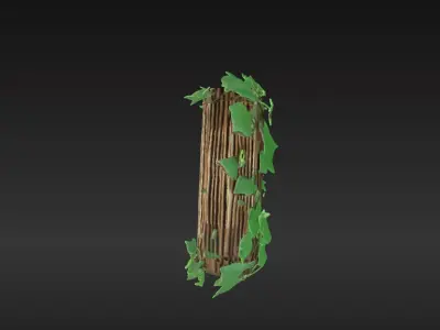 Ivy-Covered Tree Ring 3D Model - Game-Ready Asset Free low-poly 3D model