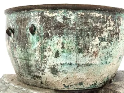 Ancient Steel Cauldron Low-poly 3D model