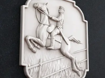 rider horse cowboy  3D print model