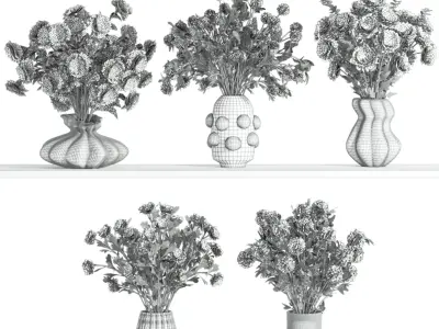 bouquet set 3D model get