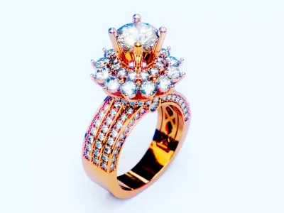 Engagement Ring 9 3D print model