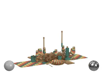 christmas table 3D model