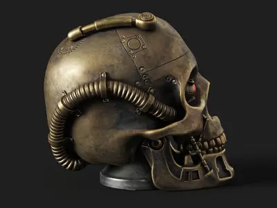 Steampunk Skull 3D model