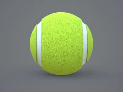 Tennis Ball Low-poly 3D model