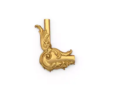 Classic carved corner decor ornament 338 3D model