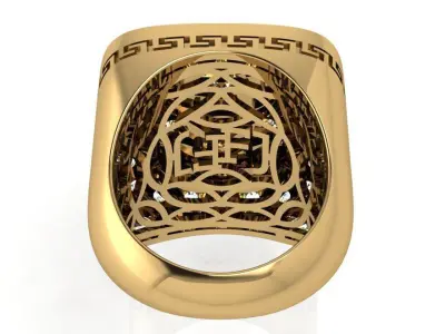 Square Halo Ring 3903 3D print model