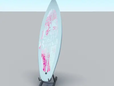 surfboard V3 Low-poly 3D model