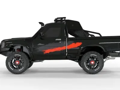 Nissan-Patrol-Y61-Gazelle-Pickup 4X4 3D model