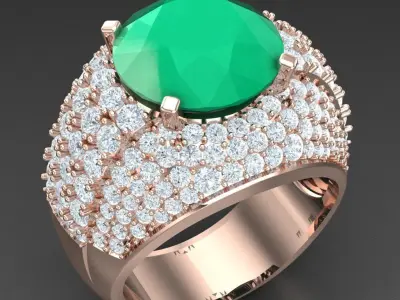 Luxury Men Rings Designs 6MR061 3D print model