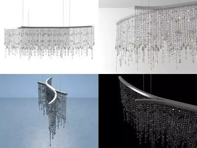 Why four different chandeliers 3D model