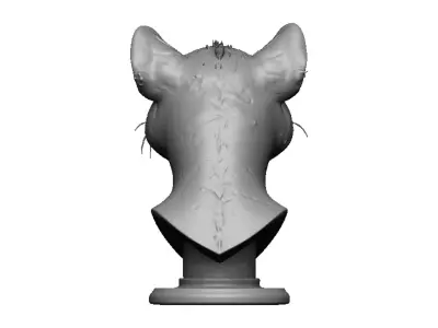 cheetah head bust 3D print model
