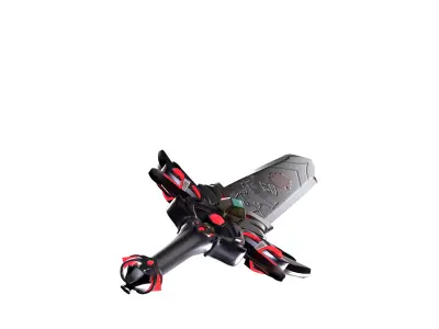 Dark Fantasy Sword 3D Model Stylized Game-Ready Weapon Low-poly 3D model