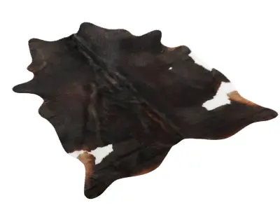 Black and White Cowhide Rug B3144 3D model