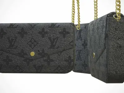 Woman Handbag Louis Vuitton Low-poly 3D model