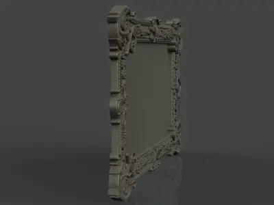Mirror Frame with anchor 3D print model