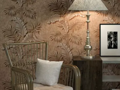 Tropical Embossed Palm Wallpaper Texture Texture