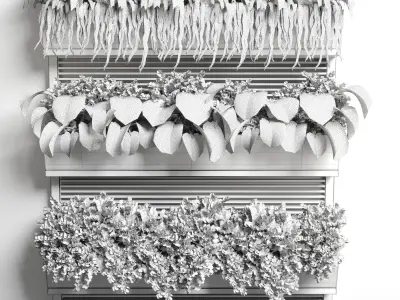 Collection Outdoor Indoor plant stand metal vase 3D model