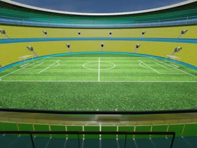 Football Stadium  Low-poly 3D model shop