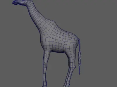 Zeraf giraffe Low-poly 3D model