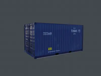 Container shipping Low-poly 3D model