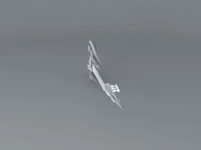 The Skewer guitar Free 3D model