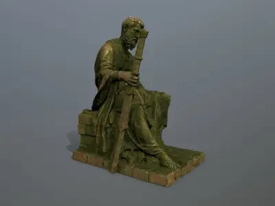 statue Low-poly 3D model 6
