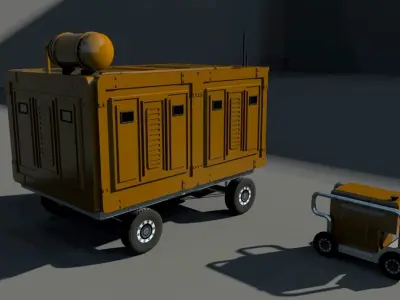 caravan cabin- shelter-container 3D model