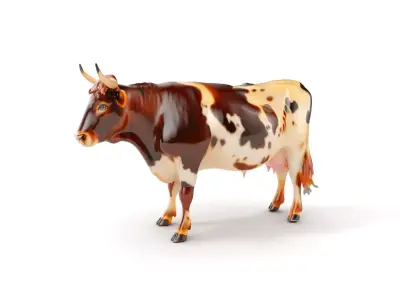 Realistic Farm Animal Cow Model Pack Low-poly 3D model
