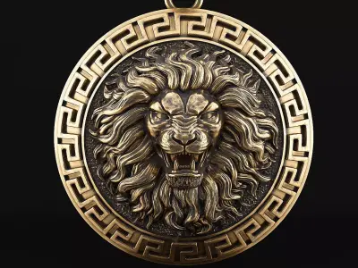 lion pendant a05 3D print model