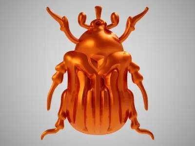 Beetle Necklace 3D print model