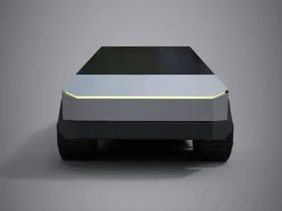 Tesla Cybertruck Low-poly 3D model 5