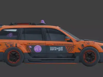 Performance Taxi 3D Model Low-poly 3D model