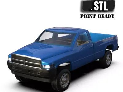 Dodge frame short Pickup 1500 Regular cab vehicle stl 3D print model