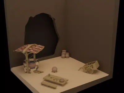 Sahara Desert  Free low-poly 3D model